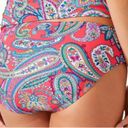 Tommy Bahama  Paisley Keys Twist Band High Waist Bikini Bottom Small NWT Photo 1