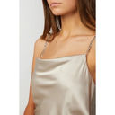 Cami NYC The Irina Silk Satin Chain Strap Camisole in Dove Photo 6