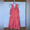 Boston Proper  Coral Lace Sleeveless Flutter Dress size 8 Photo 6