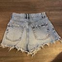 ZARA TRF High Rise Curved Denim Shorts Photo 3