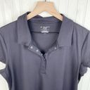 Tek Gear  DryTek Women's Polo Shirt Dress Solid Black Golf Athletic Size Large Photo 2