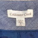 Coldwater Creek  A-Line Skirt Linen Blend Lined Size Small (6-8) Blue Photo 4