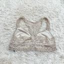 Aerie  Lace Floral Racerback Bralette Tan Size Small Photo 1