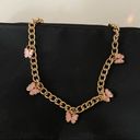 Princess Polly Butterfly charm gold chain choker necklace pink 🦋💖 Photo 2