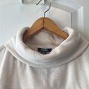 CHAPS  Black & Cream Striped Turtleneck Fleece Sweatshirt Pullover Size Small Photo 2