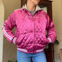 Vintage Yankees Bomber Jacket Pink Satin layered MLB New York Yankees Jacket Size L Photo 1