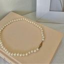 American Vintage Vintage “Zillah” Ivory Pearl Necklace 18” Gold Tone Marquis Fishhook Classic Photo 3