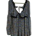 Free People  Black Combo Pennie Mini Dress Sz L NWT Photo 1