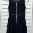 Trixxi Xs black mini dress crochet overlay lined mini dress xs black  dress dress Photo 2