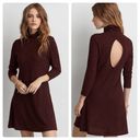 American Eagle  wine long sleeve keyhole back ribbed sweater dress size medium Photo 1