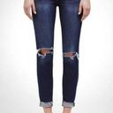 L'Agence  Rachel Ripped Crop Slim Fit Blue Slouch Cuffed Jeans Size 24 Stretch Photo 15