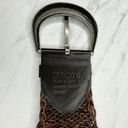 Chico's  Vintage Wide Brown Genuine Leather Braided Woven Belt Size Medium M Photo 6