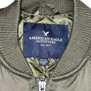 American Eagle Women’s  Army Green Quilted Bomber Jacket Size Small Photo 6