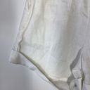 Farm Rio  Tailored Linen High Rise Shorts cream/ivory Size Large Photo 12