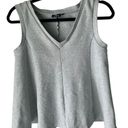 Kate Spade  Saturday Gray structured v-neck light gray flare peplum tee tank Photo 2