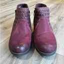 Earth Origins  Oakland Alexis Ankle Boots Merlot Red Leather 7.5 W Photo 2