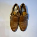 Born concept B.O.C. Brown Leather Buckle Oxford Ankle Boots Booties Heel Sz 8.5 Photo 4