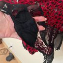 Lane Bryant  Intimates red black lace ruffle Teddy bodysuit lingerie 2X Photo 5