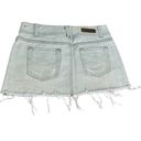 Abercrombie & Fitch Vintage  Light Wash Low Rise Distressed Denim Micro Skirt Y2K Photo 1