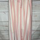 Trixxi  • Midi Dress • Striped • White Pink • Medium • Buttons • Sleeveless Photo 6