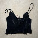 ZARA NWOT  Black Cropped Ruffle Cami Top I Size Small Photo 1