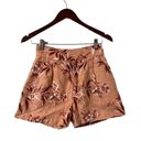 Joie  Linen Pink Floral Casual High Waisted Shorts Photo 4