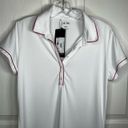 Adidas  White And Pink Golf Polo Shirt Photo 2