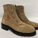 ALLSAINTS NEW  zip boot Ariel suede faux lace up Boot Shoe Brown Sz 39 , US 8.5-9 Photo 0