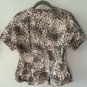 BCBG MAX AZRIA 'Davie' Leopard-Print Short-Sleeve Jacket (Beige Combo) Sz Medium Photo 1