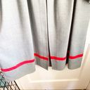 Donna Morgan Vintage  Dress Gray Red Midi Secretary Dress Size 4 Pleated Skirt Photo 5