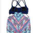 Jag jeans Jag Blue Abstract Swim Tank Top Built-in-Support Boulson Tankini Small NWT $86 Photo 3