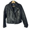 American Eagle  AEO Black Faux Vegan Leather Moto Jacket S Photo 0