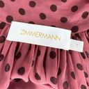 Zimmermann  Polka Dot Bow Chiffon Mini Dress in Burgundy Photo 10