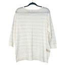 st. john's bay NWT Ivory White Open Stitch Knit Sweater Photo 7