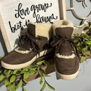 True Craft Cozy Sneaker Boot Lace Up Brown Comfy Womens 8 Photo 3