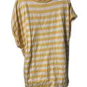 Ava & Viv  Yellow White Striped Short Sleeve Shirt 4x Photo 1