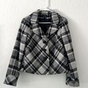 Nine West Imperfect tweed jacket size 8 cropped plaid tweed jacket button down lined fall Photo 1