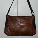 The Sak  Brown Iris Small Hobo Leather Bag Brown & Bronze Metallic Purse Shoulder Photo 3