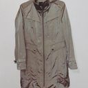 Cole Haan  Iridescent Taupe Hooded Trench Raincoat Size Medium Photo 0