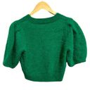 The Moon Day +  women's green fuzzy knit crop top size Medium NEW Photo 4