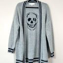 Vintage Havana Knit Skull Cardigan Sweater Photo 3