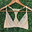 Urban Outfitters Out From Under  Front Clip Lace Tan Bralette Sz Large Photo 0