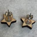 Nintendo Mario Power Star Wood Stud Earrings Photo 2