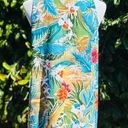 Vintage Jantzen Hawaiian rayon floral dress muumuu short M Photo 3