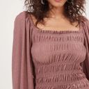 ASTR Pink Glittery Long Sleeve Blouse Photo 5