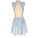 Mystic  Los‎ Angeles Dress Sz S Light Heather Blue Backless A Line With Pockets Photo 5