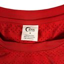 Zyia  Active Size M Laser Cut Pullover TShirt Top Red Long Sleeve Stretch Workout Photo 5