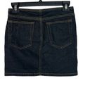 Mossimo Denim  Juniors SZ 1 Mini Jean Skirt Zip-Fly Dark Wash Pockets Blue Photo 2