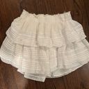 Aerie White Ruffle Skirt Photo 0