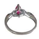 Ruby 10K 10KT WHITE GOLD PINK  MARQUISE CUT RING Sz 7 Photo 7